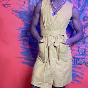 sleeveless kimono cut dress